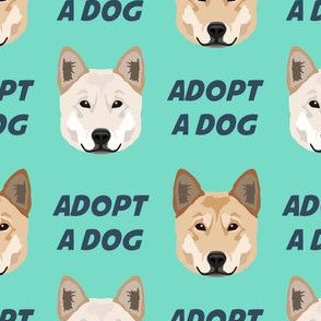 Jindo Dogs Adoption Pattern - Teal