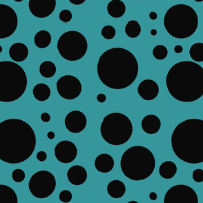 Teal and Black Spots