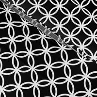 LARGE Fretwork circles, white on black by Su_G_©SuSchaefer