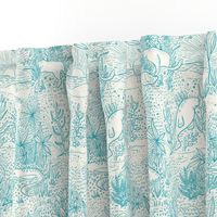 Everglades Toile -Ocean Blue