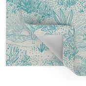 Everglades Toile -Ocean Blue