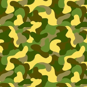 Army yellow camo print abstract shape pattern