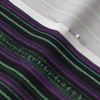 Crayon Stripe - green, purple on black