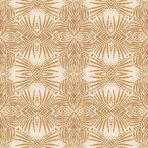 Boho Abstract Shapes in Camel - 70s Mood / Small Scale