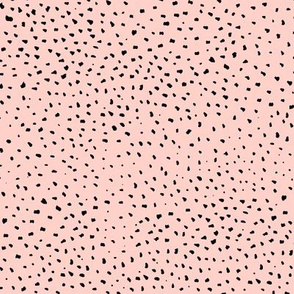 Little Cheetah Baby Spots - Black on Pink