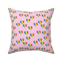 Pride Rainbow love hearts confetti pride lgbtq queer design gay on pink