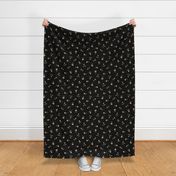 Floating Vintage Rosebuds #1 - black, large 