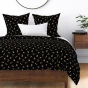 Floating Vintage Rosebuds #1 - black, large 