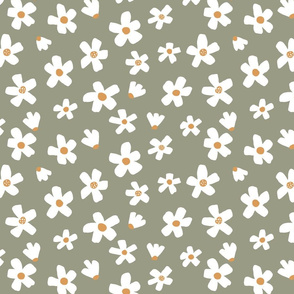 small // Daisy garden Tea Green