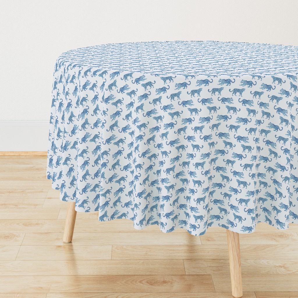 Small scale leopard-paradeblue-on-white