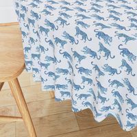 Small scale leopard-paradeblue-on-white