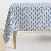 Small scale leopard-paradeblue-on-white