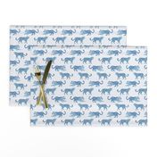 Small scale leopard-paradeblue-on-white