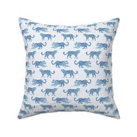 Small scale leopard-paradeblue-on-white