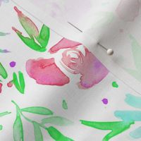 Lilac spring in wonderland - watercolor roses 282