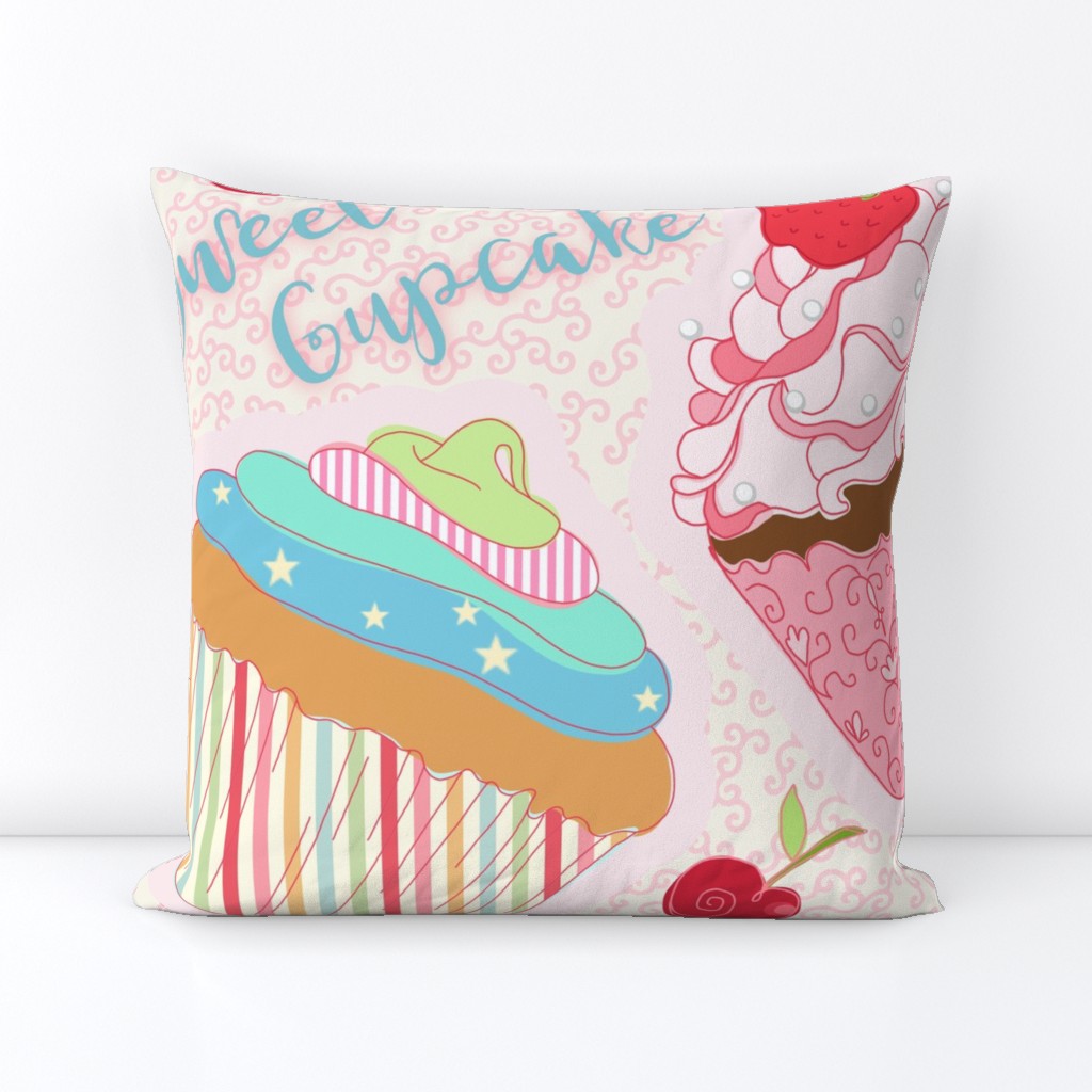 fancy cupcake toss pillows