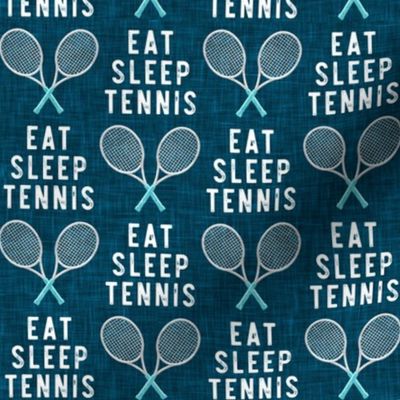 EAT SLEEP TENNIS - cross rackets - tennis - dark blue - LAD20