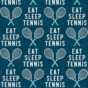 EAT SLEEP TENNIS - cross rackets - tennis - dark blue - LAD20