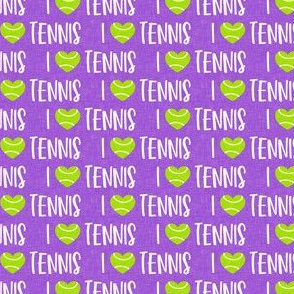 (small scale) I love tennis - tennis ball - purple - LAD20