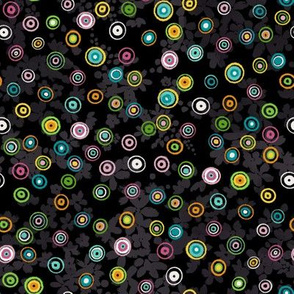 Colorful Dots On Black