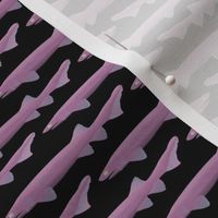 Frilled Shark pinks on black