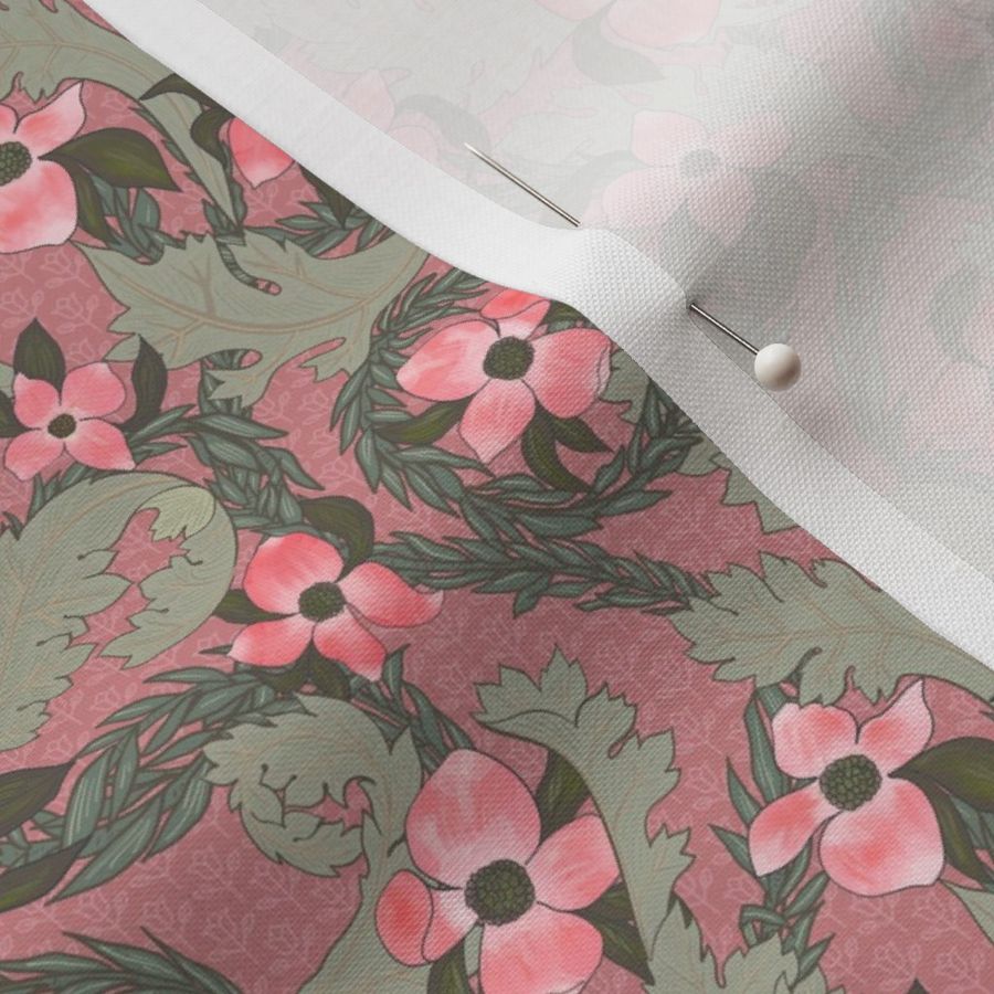 Acanthus & dogwood Victorian pattern 