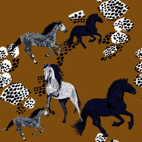 Dapples, Grays and Black Horses