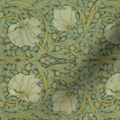 William Morris ~ Antiqued Pimpernel~ Original ~ Medium ~ Rotated