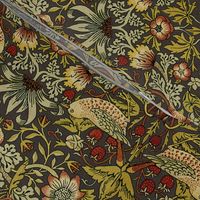 William Morris ~ Strawberry Thief ~ Autumn Linen ~ Medium