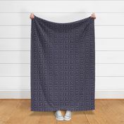 JP16 - Mod Geometric Quatarefoil Checks in Two Tone Rustic Violet