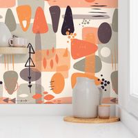 1950s Mid Century Shapes - Large