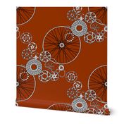 Bicycle parts - Chestnut brown - 42 inch repeat (click on "yard" then on "fat quarter" if screen comes up white