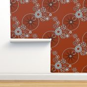 Bicycle parts - Chestnut brown - 42 inch repeat (click on "yard" then on "fat quarter" if screen comes up white