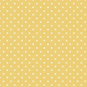 Micro Polka Dots White On Honey