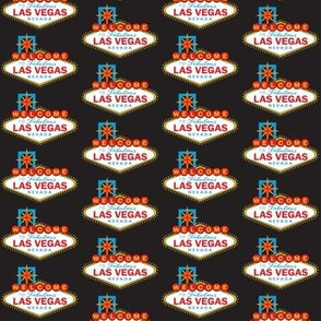 small las vegas sign in color on black