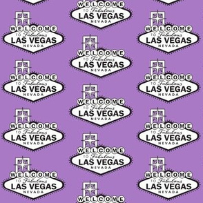 Las Vegas sign on purple