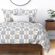 grey linen patchwork safari