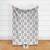 grey linen patchwork safari