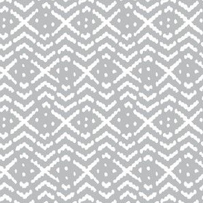 Mudcloth Diamond Twill Large Scale - Gray