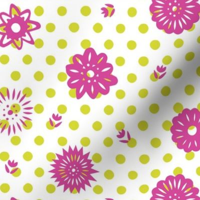 Taco Floral Dots - Pink