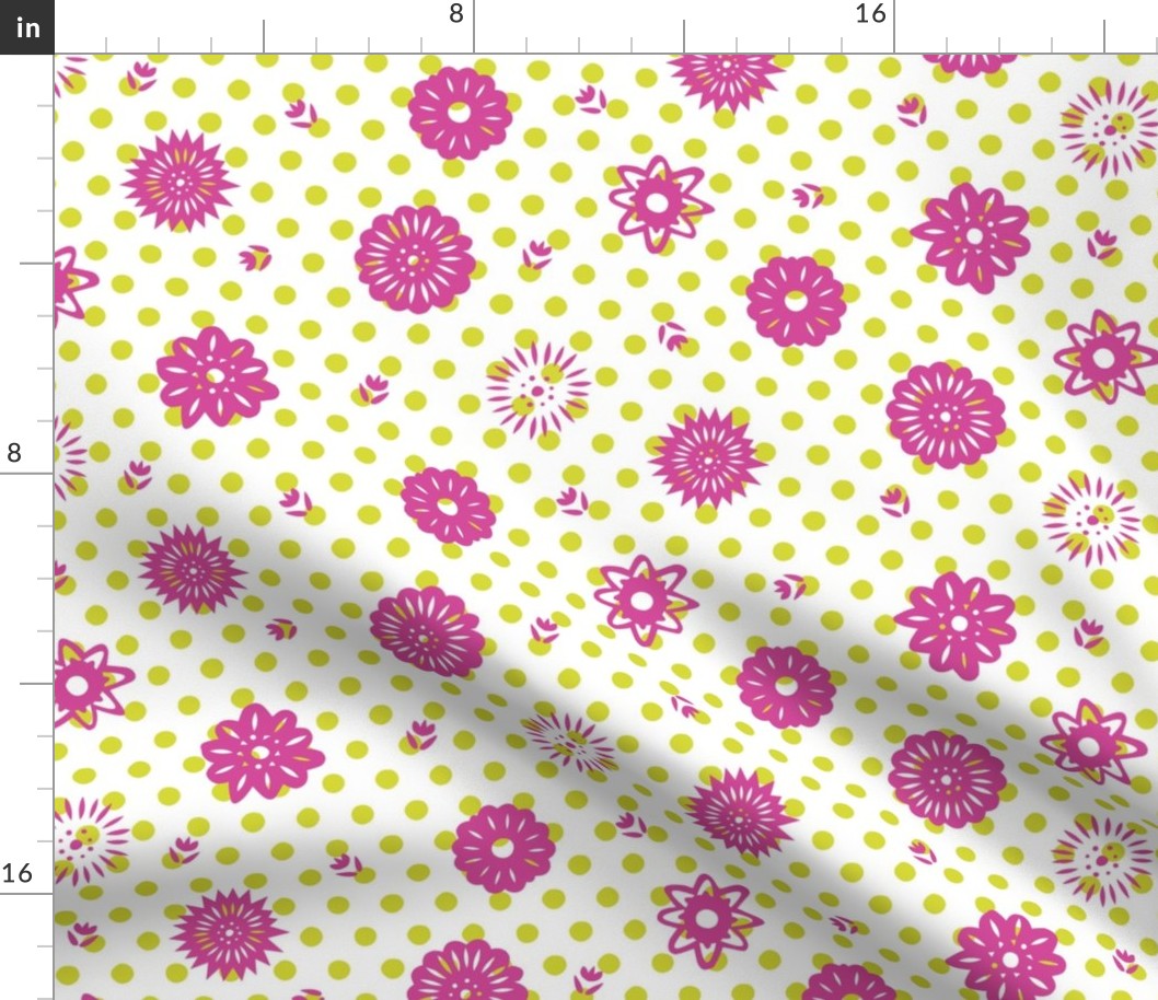 Taco Floral Dots - Pink