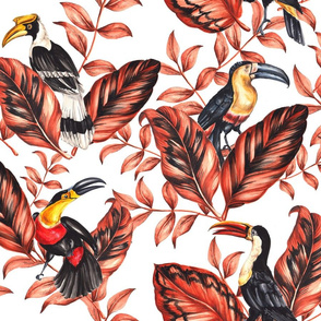 Toucans and Leaves - Big Scale