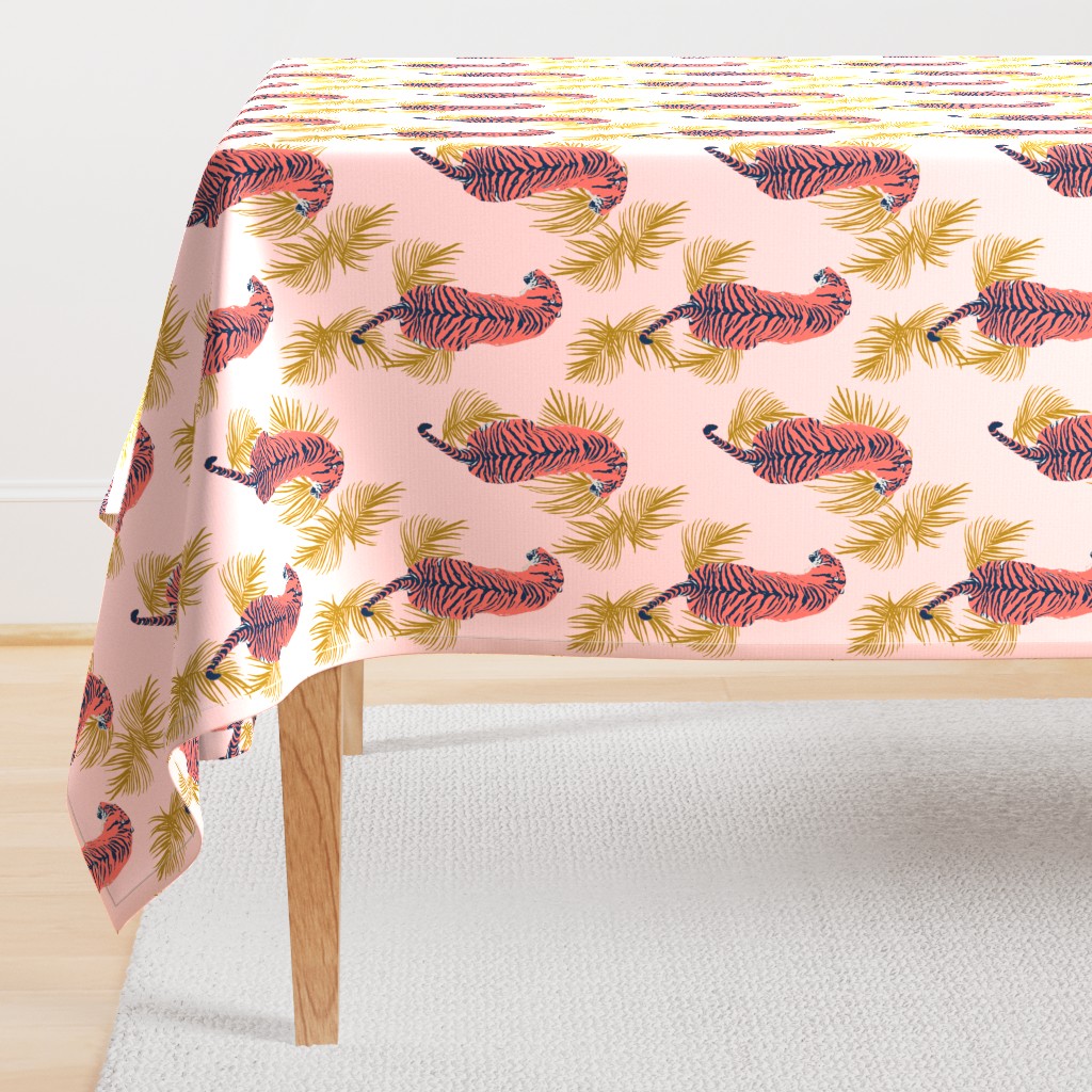 Paisley Tiger - Pink & Gold 