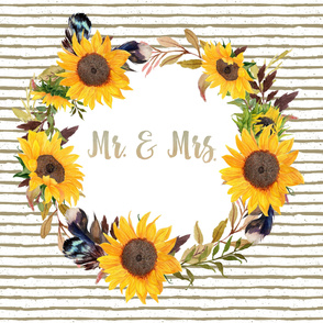 54"x72" Mr. &  Mrs. Sunflower 