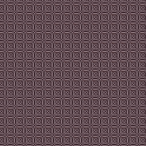 JP5 - Mod Geometric Quatrefoil Check in Lavender Brown aka Puce Monochrome