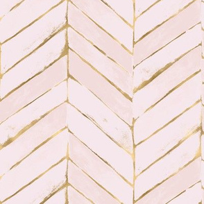 chevron painted - blush   gold