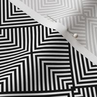 Diagonal Diamond Stripe Large - Black White