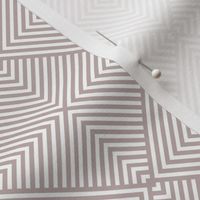 Diagonal Diamond Stripe Large  - Taupe White