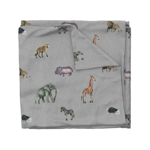 Safari Animals on Linen - Larger