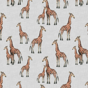 Giraffes on Linen